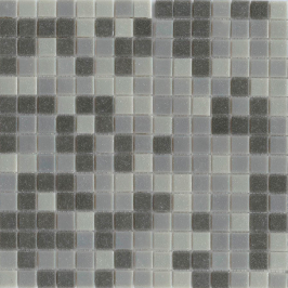 mosaique en verre, carrelage mosaique, gris nuancer, carrelage sur filet, salle de bain, douche, Tilestone